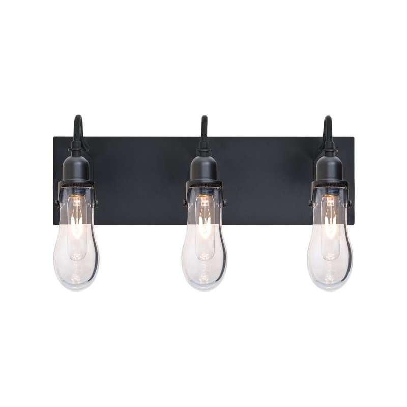 Besa 3WG-WISHCL-BK Wish Three Light Wall Sconce Black
