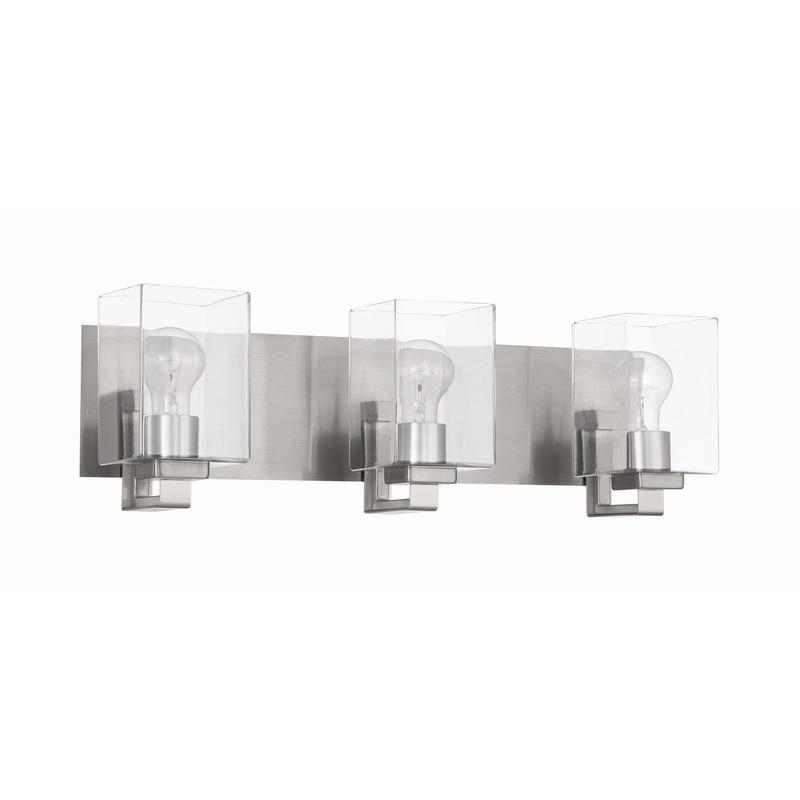 Craftmade 18524BNK3 McClane Three Light Vanity Brushed Polished Nickel