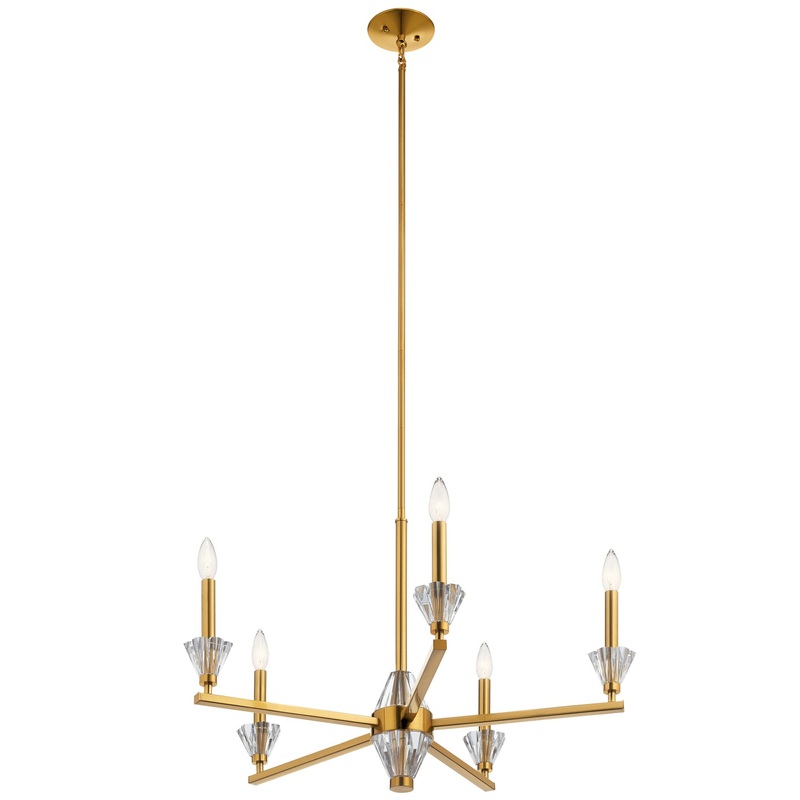 Five Light Chandelier from the Calyssa Collection in Fox Gold Finish by Kichler