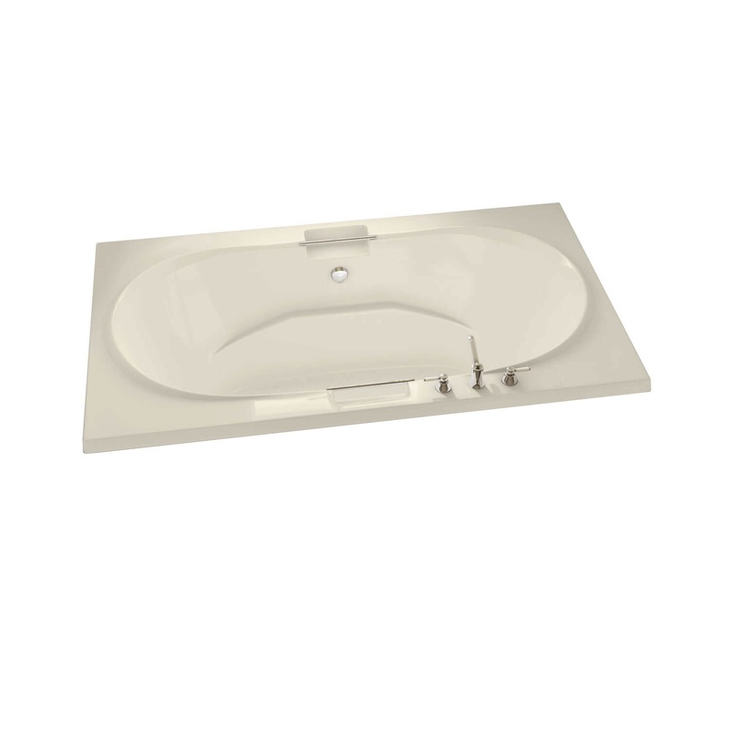 MAAX 101250-107-004 Antigua 72 x 42 Acrylic Drop-in Center Drain Hydrosens Bathtub in Bone