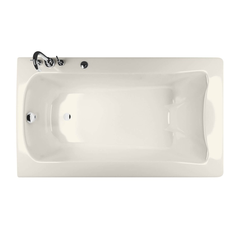 MAAX 105311-L-055-007 Release 6036 Acrylic Drop-in Left-Hand Drain Aerofeel Bathtub in Biscuit
