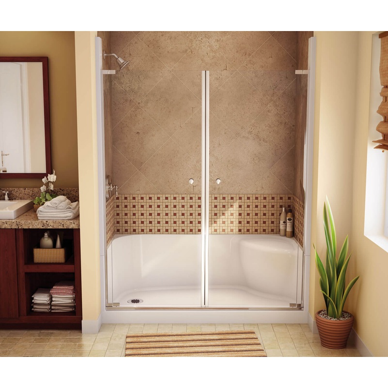 MAAX 145045-000-002-584 SPS 3460 AFR AcrylX Alcove Shower Base with Right-Hand Drain in White