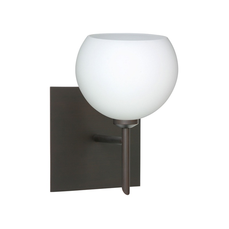 One Light Wall Sconce from the Palla Collection in Bronze Finish by Besa