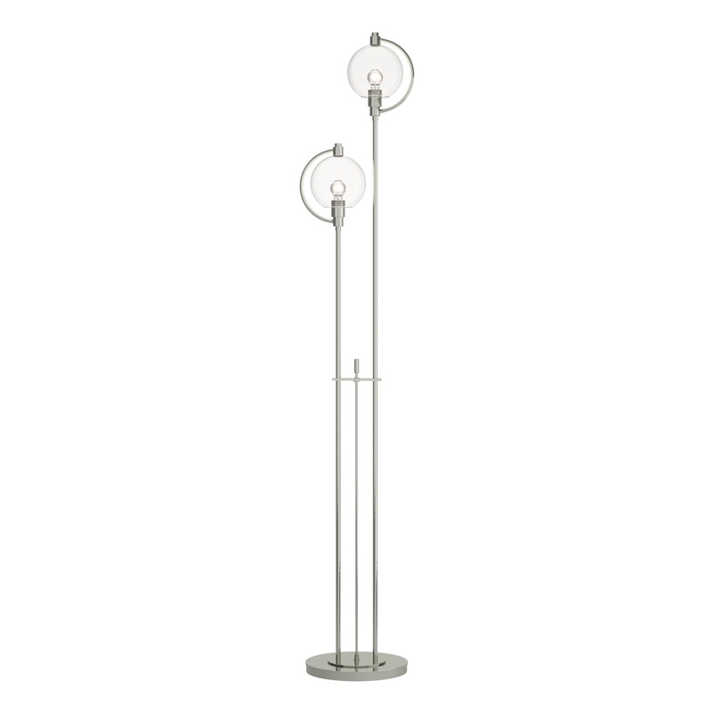 Pluto Floor Lamp Sterling Clear Glass (ZM)