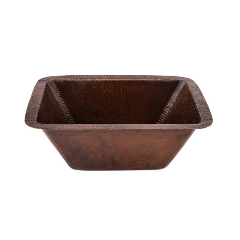 Premier Copper Products BRECDB3 Rectangle Copper Prep Sink w/ 3.5″ Drain Size Oil Rubbed Bronze