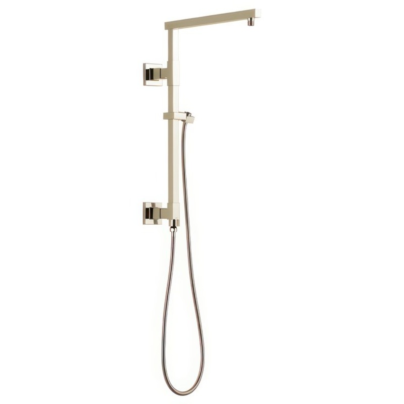 Shower Column Emerge Universal Showering Components Angular Lumicoat Polished Nickel 18 Inch
