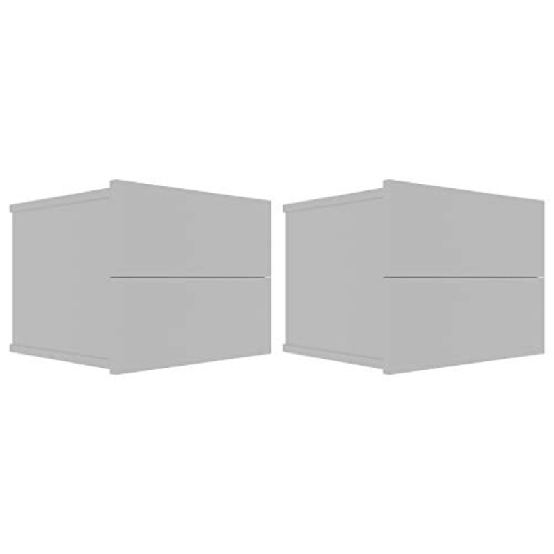Tidyard Comodino Pensile Camera da Letto Moderno Truciolato,Comodino Sospeso,Comodino Bianco,Mensola Comodino,Comodino Sospeso Camera da Letto,Comodini Moderno,Mensola da Parete 40x30x30 cm