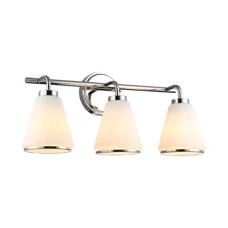 Zoey Bathroom Vanity – Polished Nickel / 3-Light