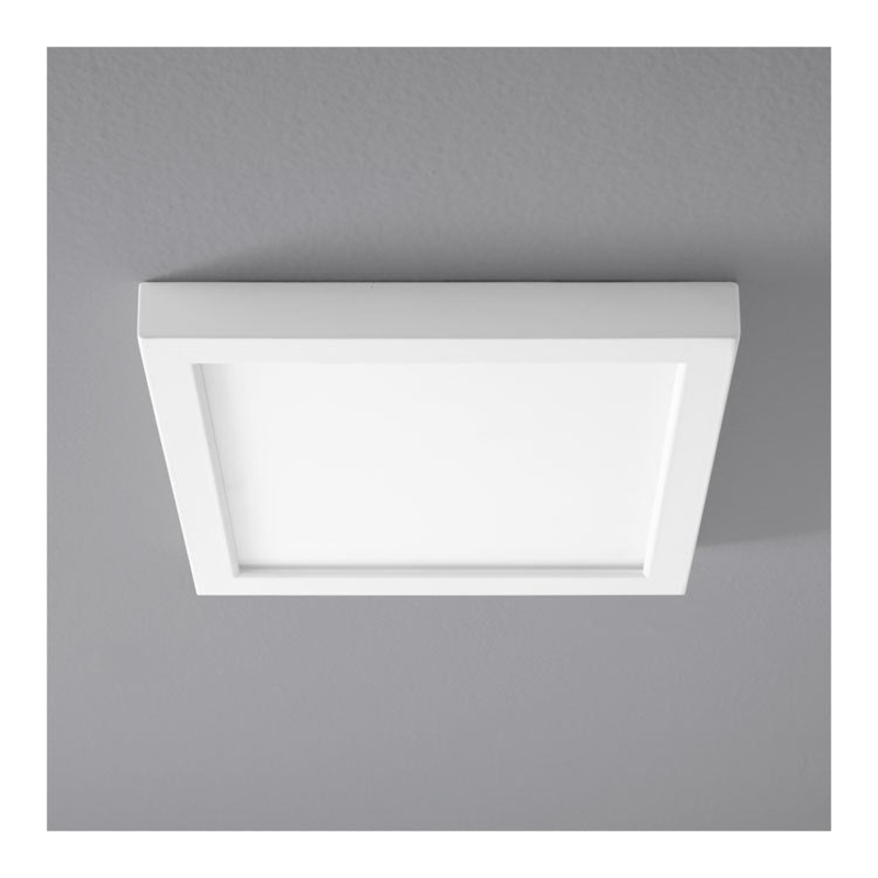 Altair Single-Light 9″ LED Square Flush Mount Ceiling Fixture – White