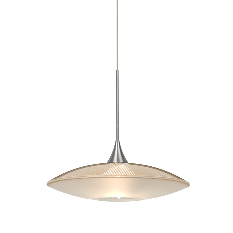 Besa 1XT-6294GD-SN Spazio One Light Pendant Satin Nickel