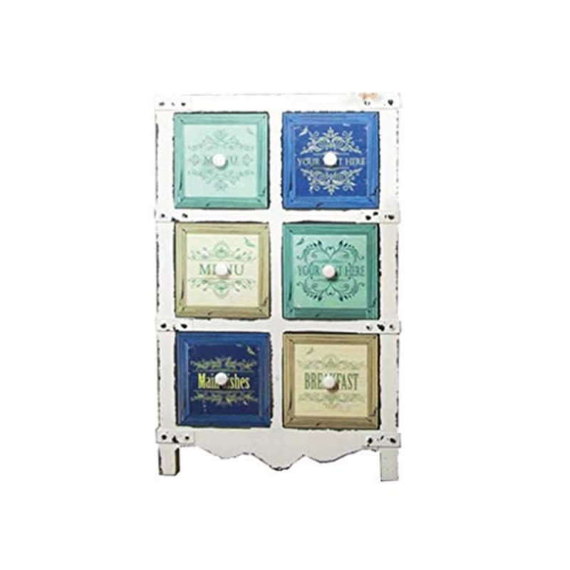 Chx Creativo Dice Pattern Cassetto di stoccaggio Piccolo Appartamento Retro Vecchio cassetto Decorativo