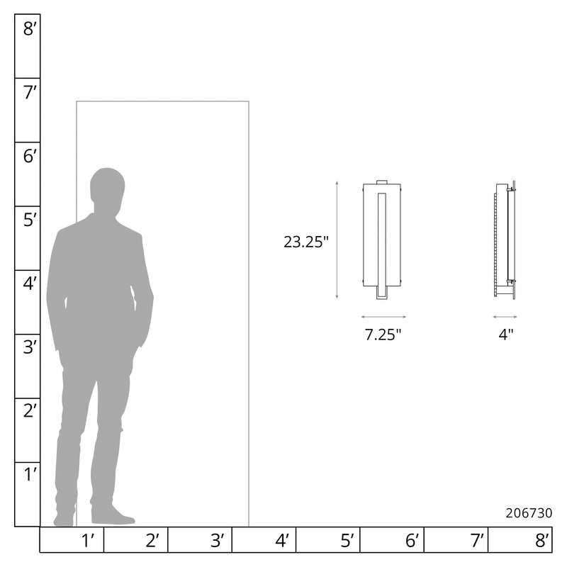 Forged Vertical Bar Large Sconce Ink