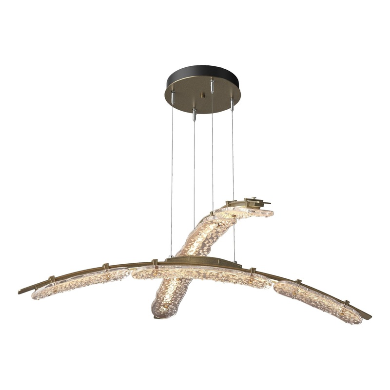 Glissade Double Large LED Pendant Soft Gold