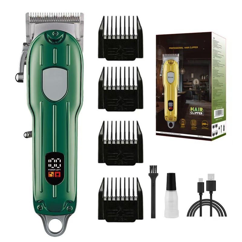 Green Professional Electric Hair Clipper – Advanced Barber Trimmer