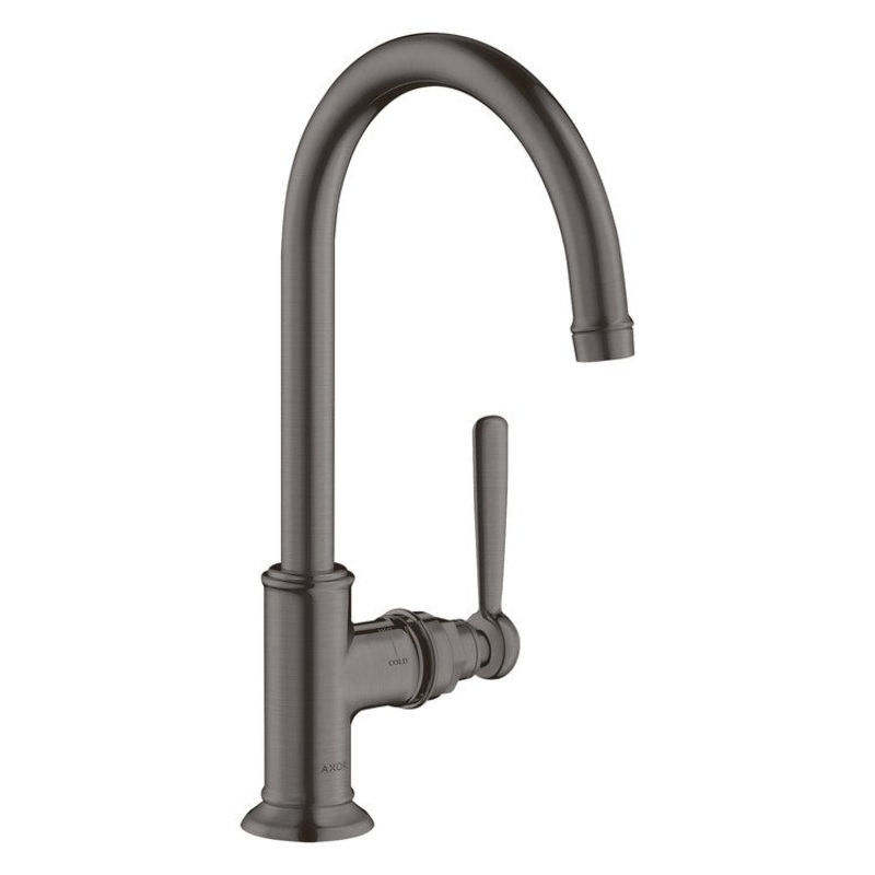 Lavatory Faucet Montreux 1 Lever ADA Brushed Black Chrome 1.2 Gallons per Minute Rigid Less Drain 1 Hole 8-1/4 Inch