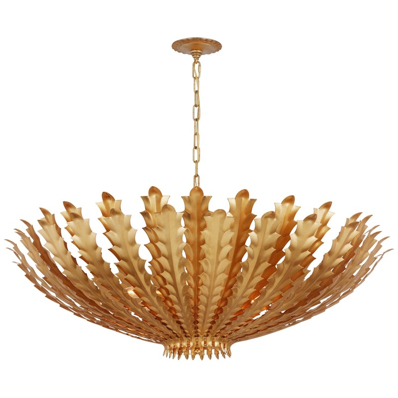 LED Chandelier from the Hampton Collection in Gild Finish by Visual Comfort Signature