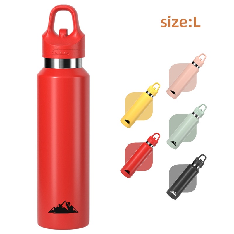 Red 680ml Insulated Stainless Steel Water Bottle – Leakproof One-Click Lid Thermal Flask for Hot & Cold Drinks