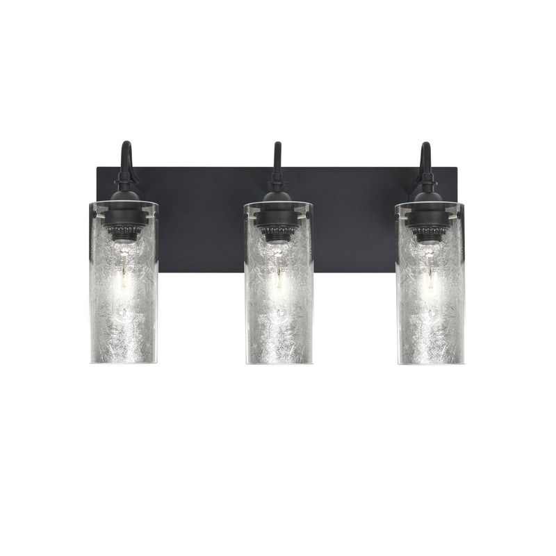 Three Light Wall Sconce from the Duke Collection in Black Finish by Besa