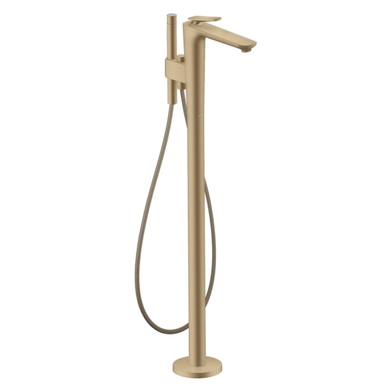 Tub Filler Trim Citterio C 1 Lever Cubic Cut Brushed Bronze WaterSense Freestanding 6.2 Gallons per Minute