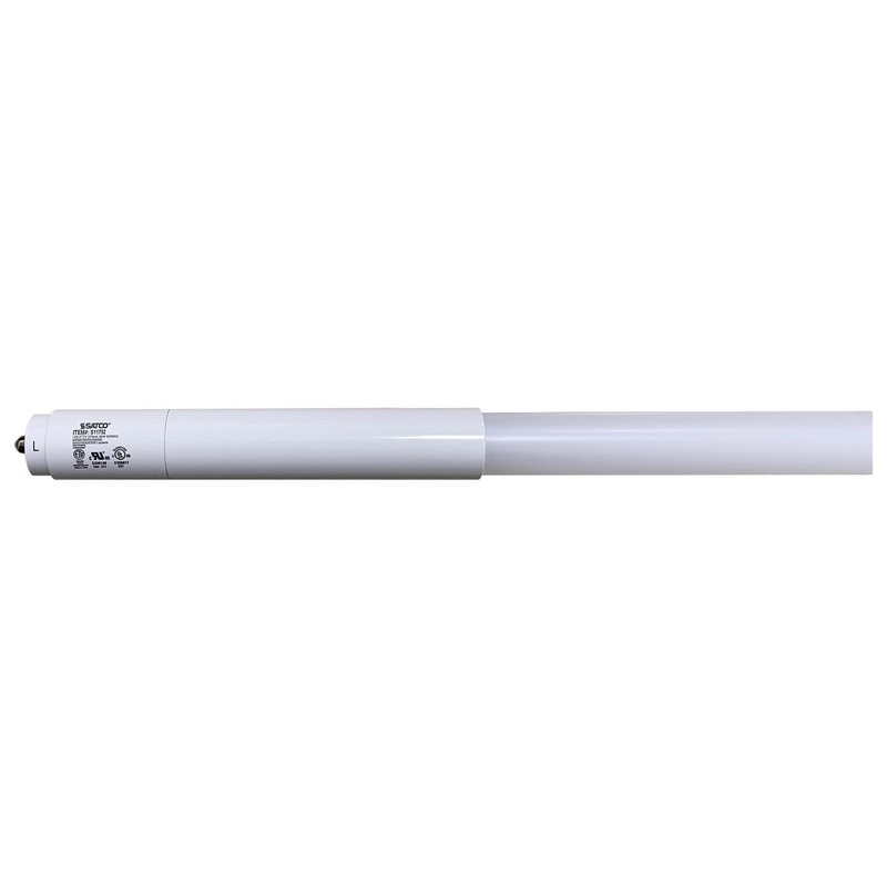 38 Watt T8 LED – Single Pin Base – CCT Selectable – Type B – Ballast Bypass – PET Shatterproof Coated – White Finish – 96 Inches – 120-277 Volt Light Bulb by Satco