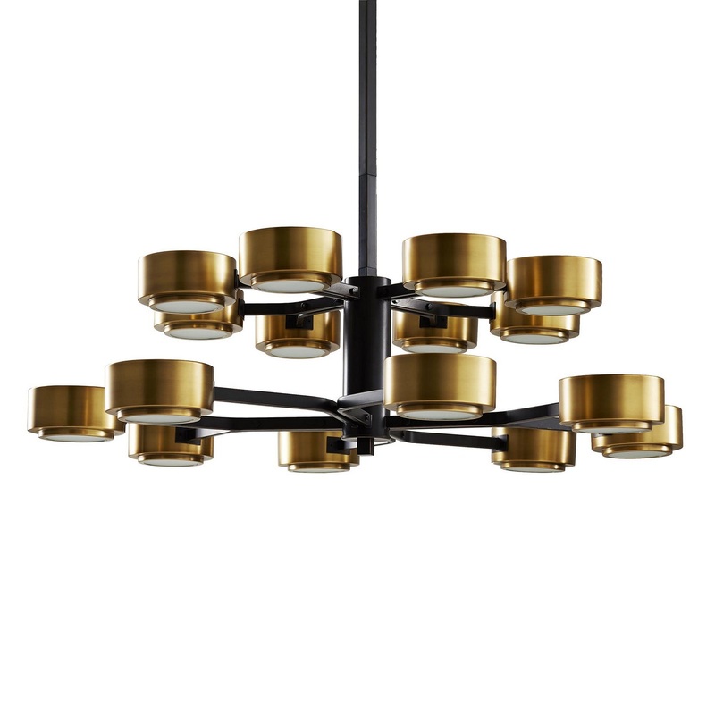 Arteriors 89438 Jalen 16 Light Chandelier Vintage Brass
