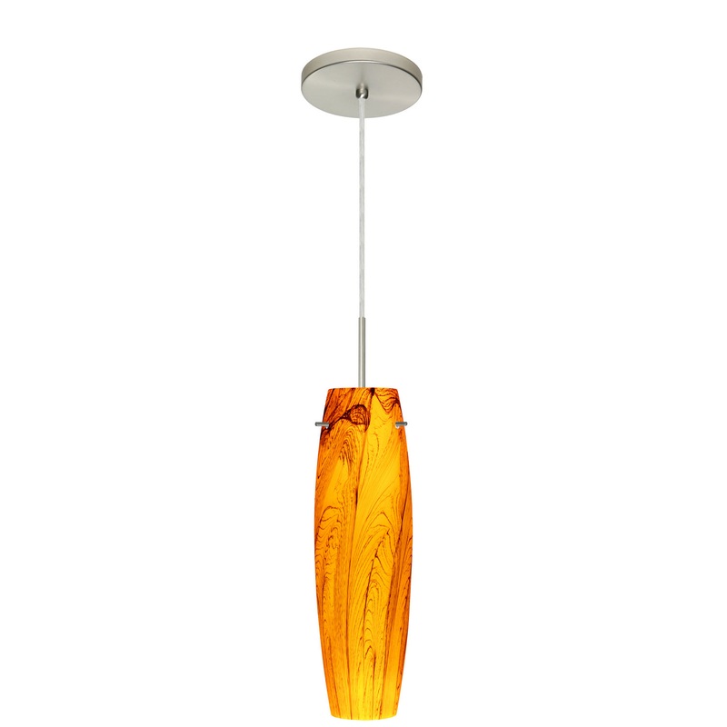 Besa 1BT-4121HB-MED-SN Tu Tu One Light Pendant Satin Nickel