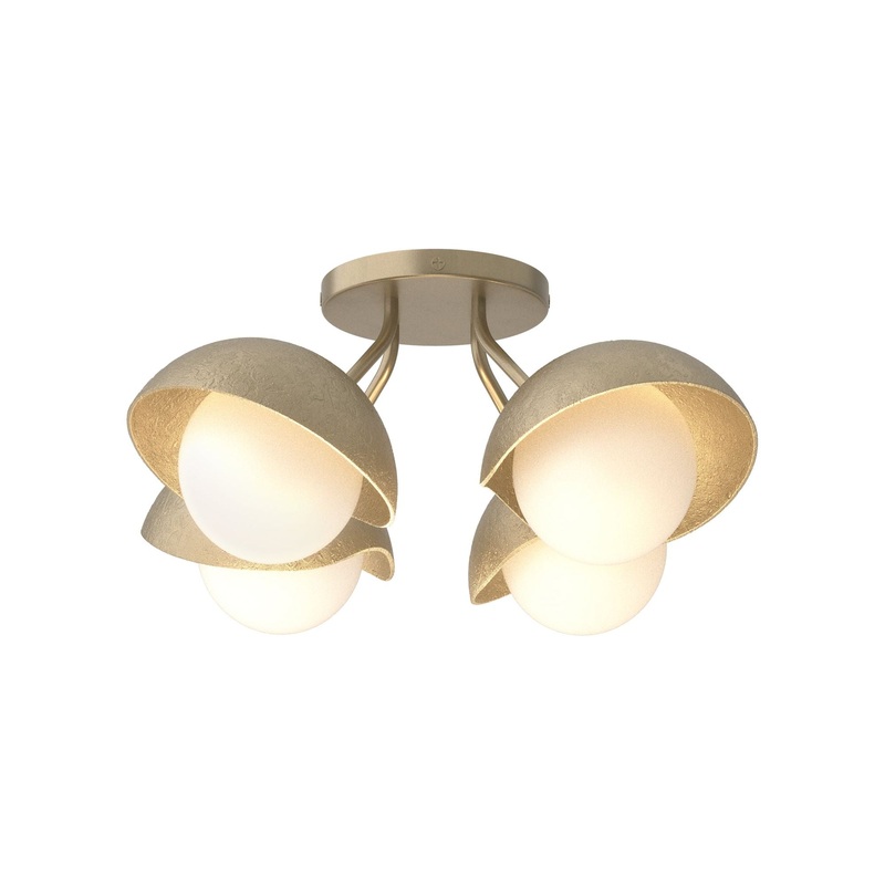 Brooklyn 4-Light Single Shade Semi-Flush Soft Gold Soft Gold