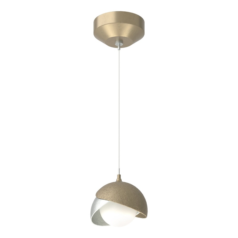 Brooklyn Double Shade Low Voltage Mini Pendant Soft Gold Vintage Platinum