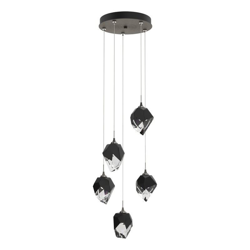 Chrysalis 5-Light Small Crystal Pendant Natural Iron Black Crystal (BP)
