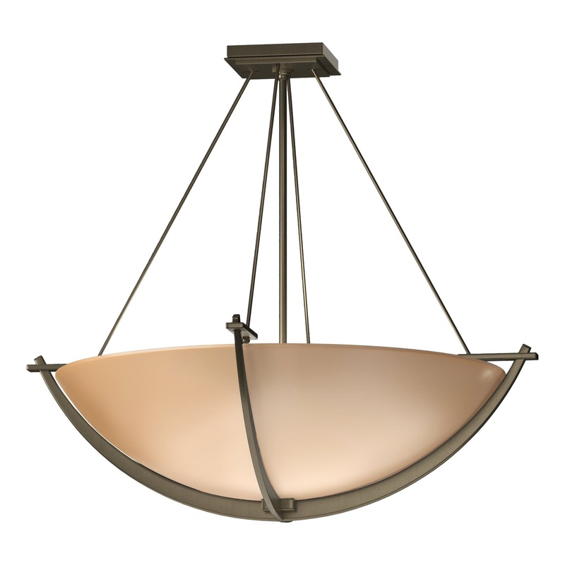 Compass Large Semi-Flush Soft Gold Sand Glass (SS)