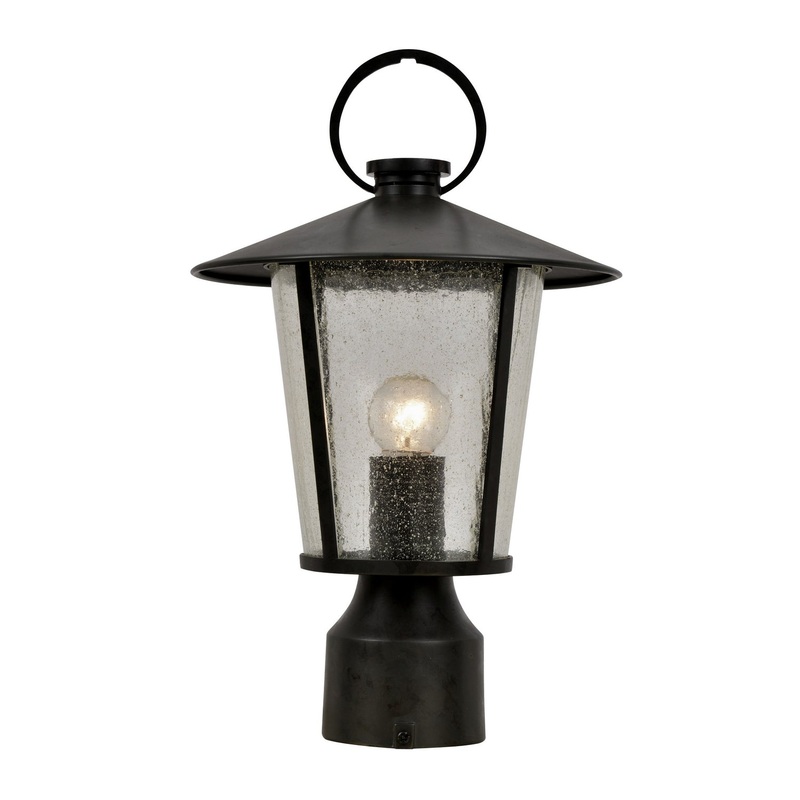 Crystorama AND-9207-SD-MK Andover One Light Outdoor Post Mount Matte Black