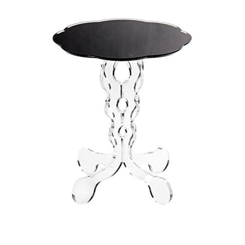 Iplex Design Arabesco Small Comodino/Tavolino in Plexiglass, Nero