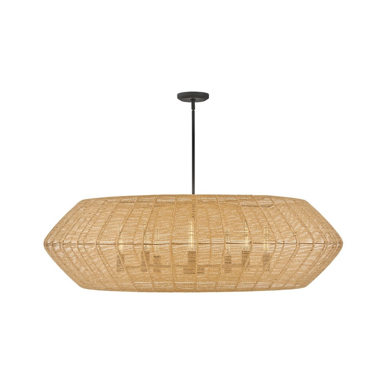 LED Chandelier from the Luca Collection in Black Finish by Hinkley