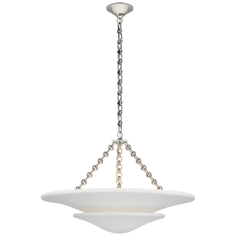 LED Chandelier from the Mollino Collection in Polished Nickel Finish by Visual Comfort Signature