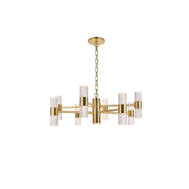 LED Pendant from the Vega Collection in Gold Finish by Elegant Lighting