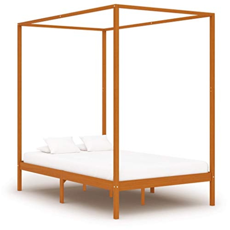 SKM Giroletto a Baldacchino Marrone Miele Massello Pino 120×200 cm