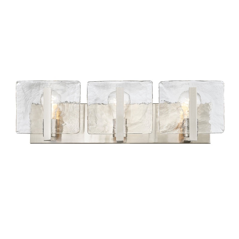 Three Light Bath Vanity from the Aenon PW Collection in Pewter Finish by Golden