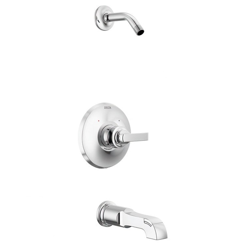 Tub and Shower Trim Monitor Tetra 14 Series Less Handle Lumicoat Chrome WaterSense ADA 1.75 Gallons per Minute