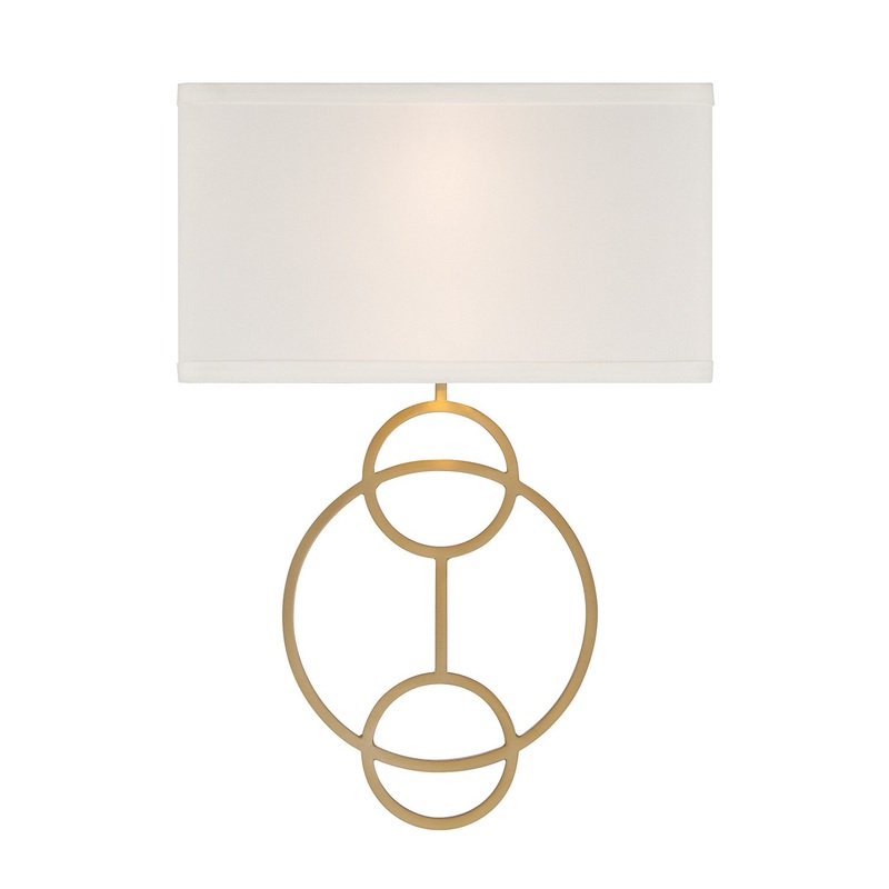 Two Light Wall Sconce from the Laurel Collection in Vibrant Gold Finish by Crystorama