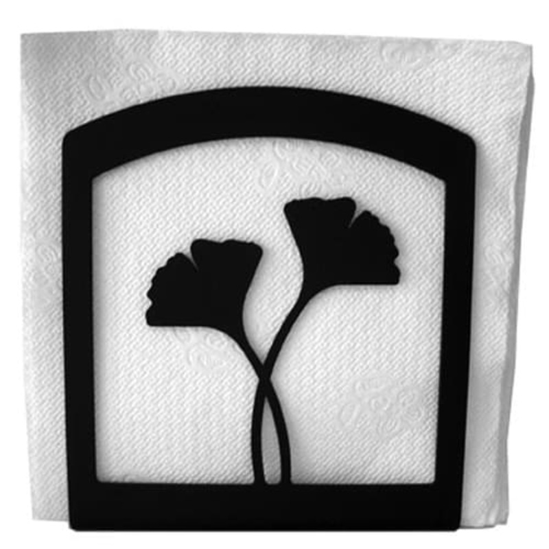 Village Wrought Iron NH-249 Ginkgo Leaf Napkin Holder