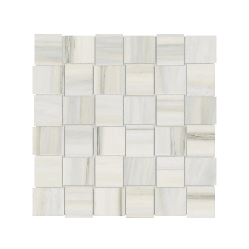 2″ x 2″ Basketweave Mayfair Zebrino Matte Porcelain Mosaics. 1 Sheet = .98 Sq. Ft. 2″ x