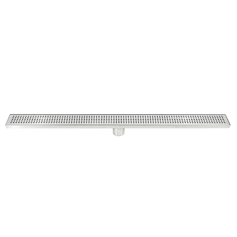 900mm Bathroom Shower Stainless Steel Grate Drain w/Centre outlet Floor Waste Square Pattern