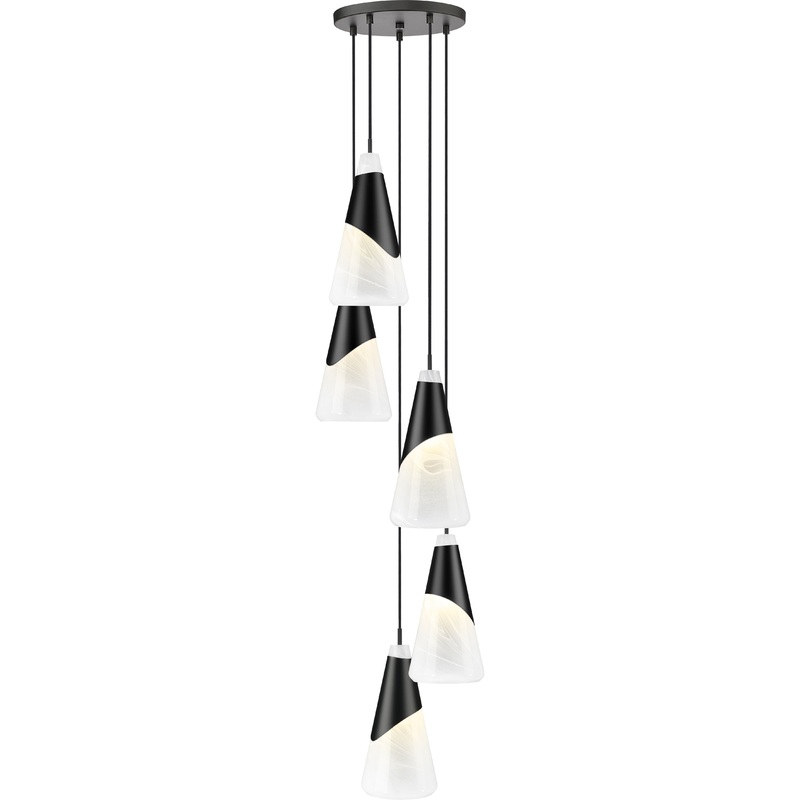 Aimie 5-Light Chandelier Matte Black