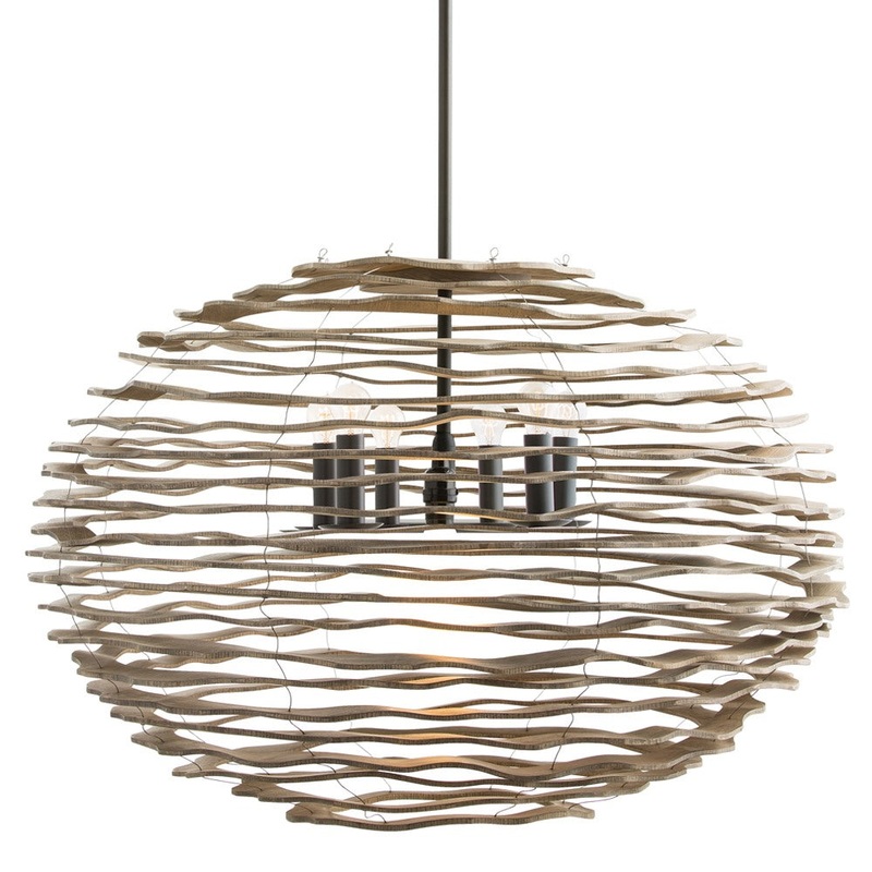 Arteriors 45100 Rook Six Light Pendant Natural
