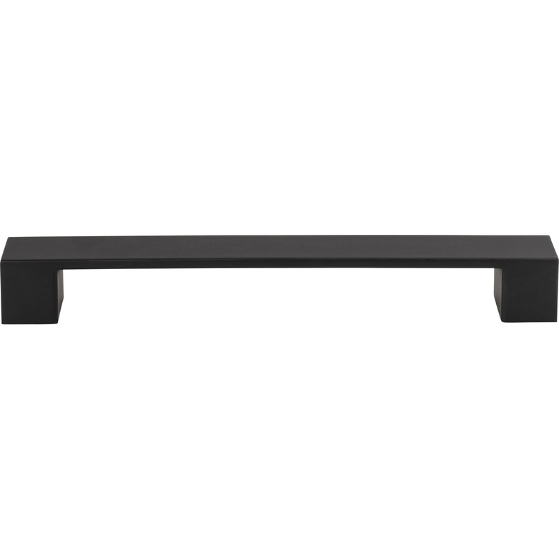 Atlas Homewares Wide Square Pull 7 9/16 Inch (c-c) Matte Black