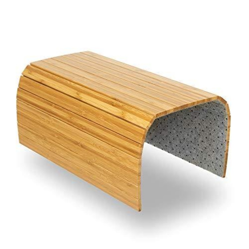 BamBooBox – Ripiano per Divano/Divano, in bamb, per Bevande, Snack, ECC. – poggiabraccia in Legno Massiccio