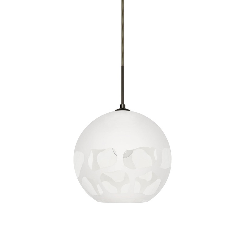 Besa 1JC-ROCKYWH-BR Rocky One Light Pendant Bronze