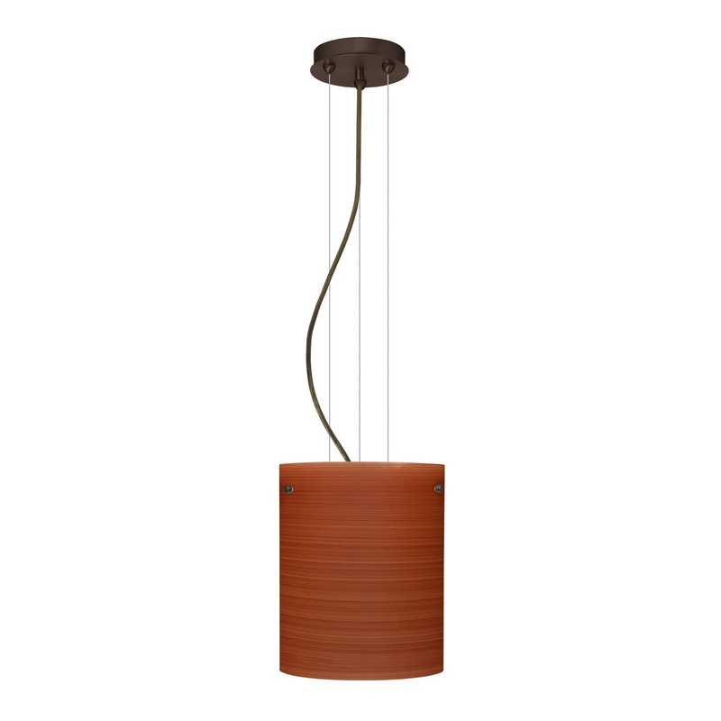Besa 1KG-4006CH-BR Tamburo One Light Pendant Bronze