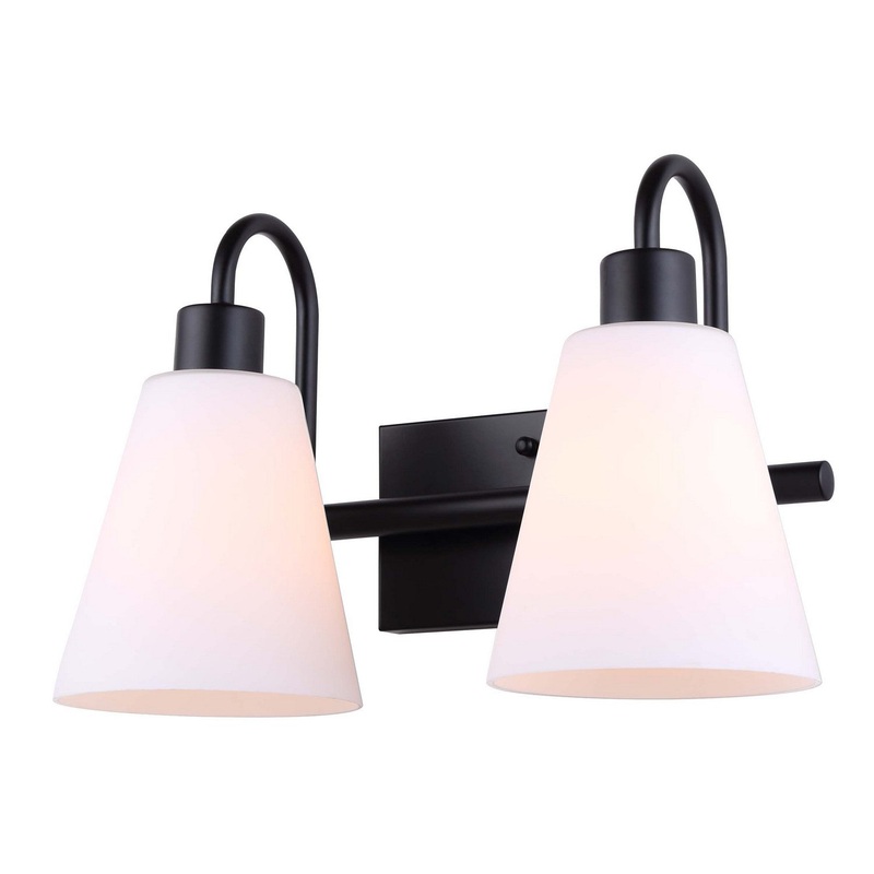 Canarm IVL1132A02BK Wyler Two Light Vanity Matte Black