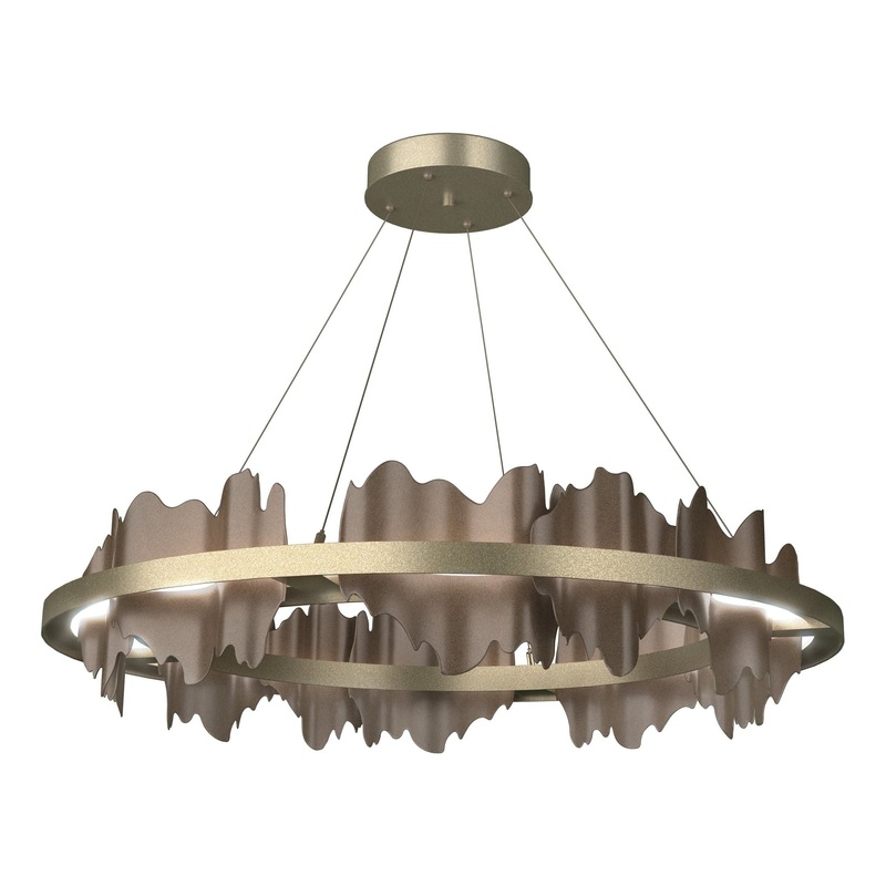 Hildene Circular LED Pendant Soft Gold Bronze